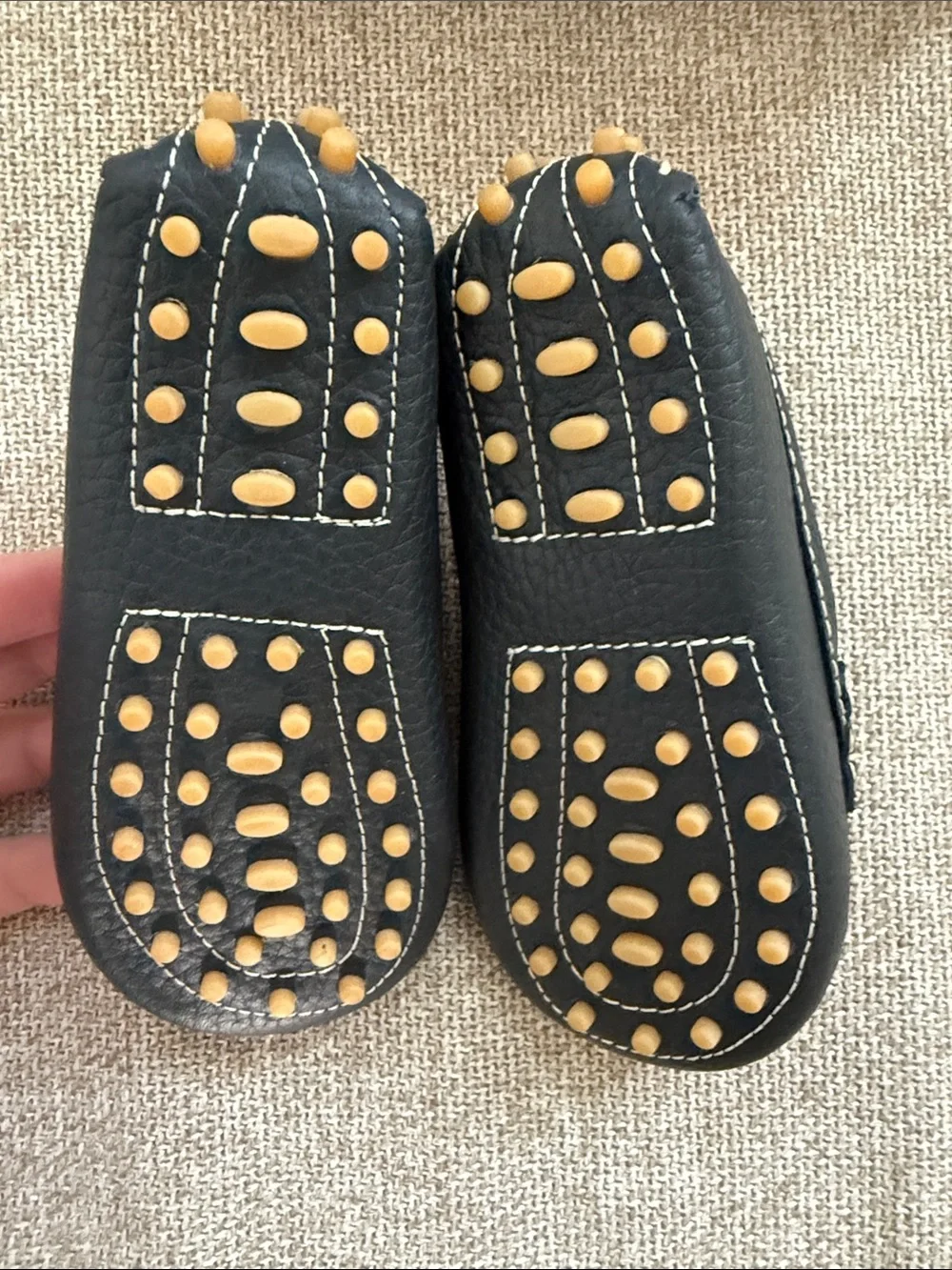 Elephantito Club Loafers Navy Leather Size 6.5 Toddler NWOT